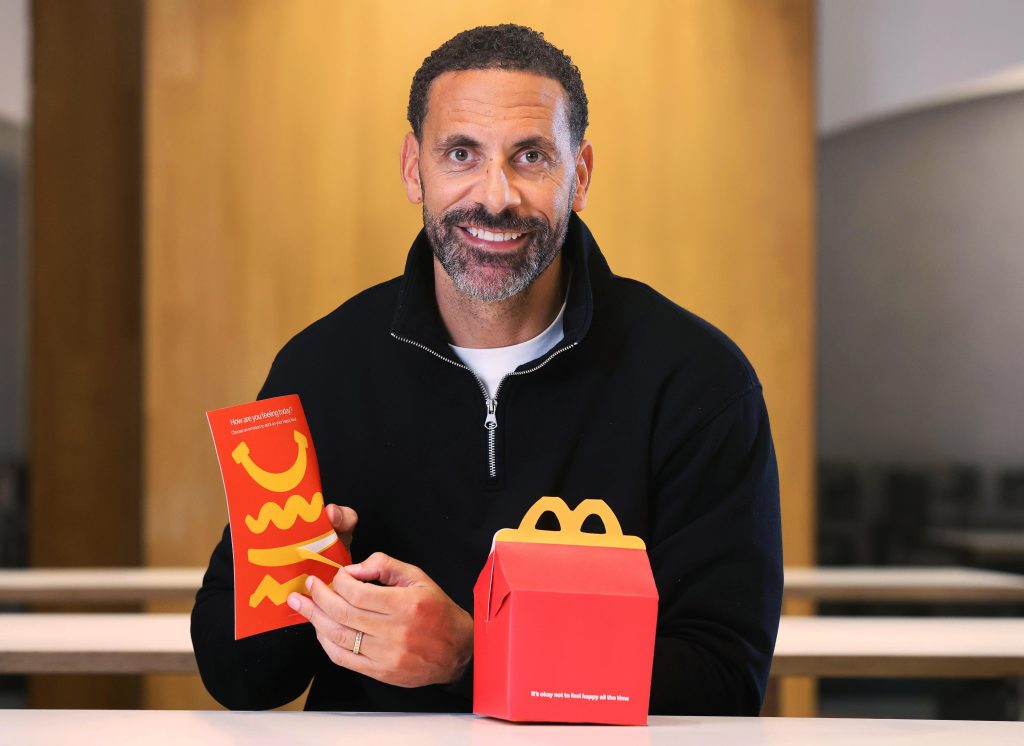 McDonald_s The Meal - Rio Ferdinand, Happy Meal box and stickers